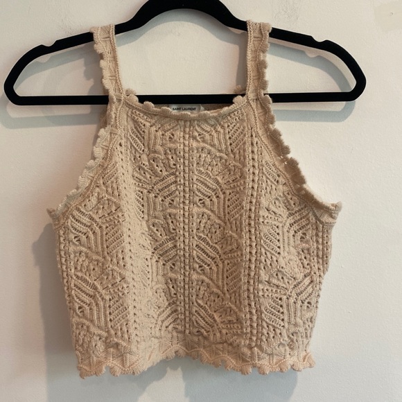 Saint Laurent Tops - NWT Saint Laurent Wool Knit crop top, Sz M